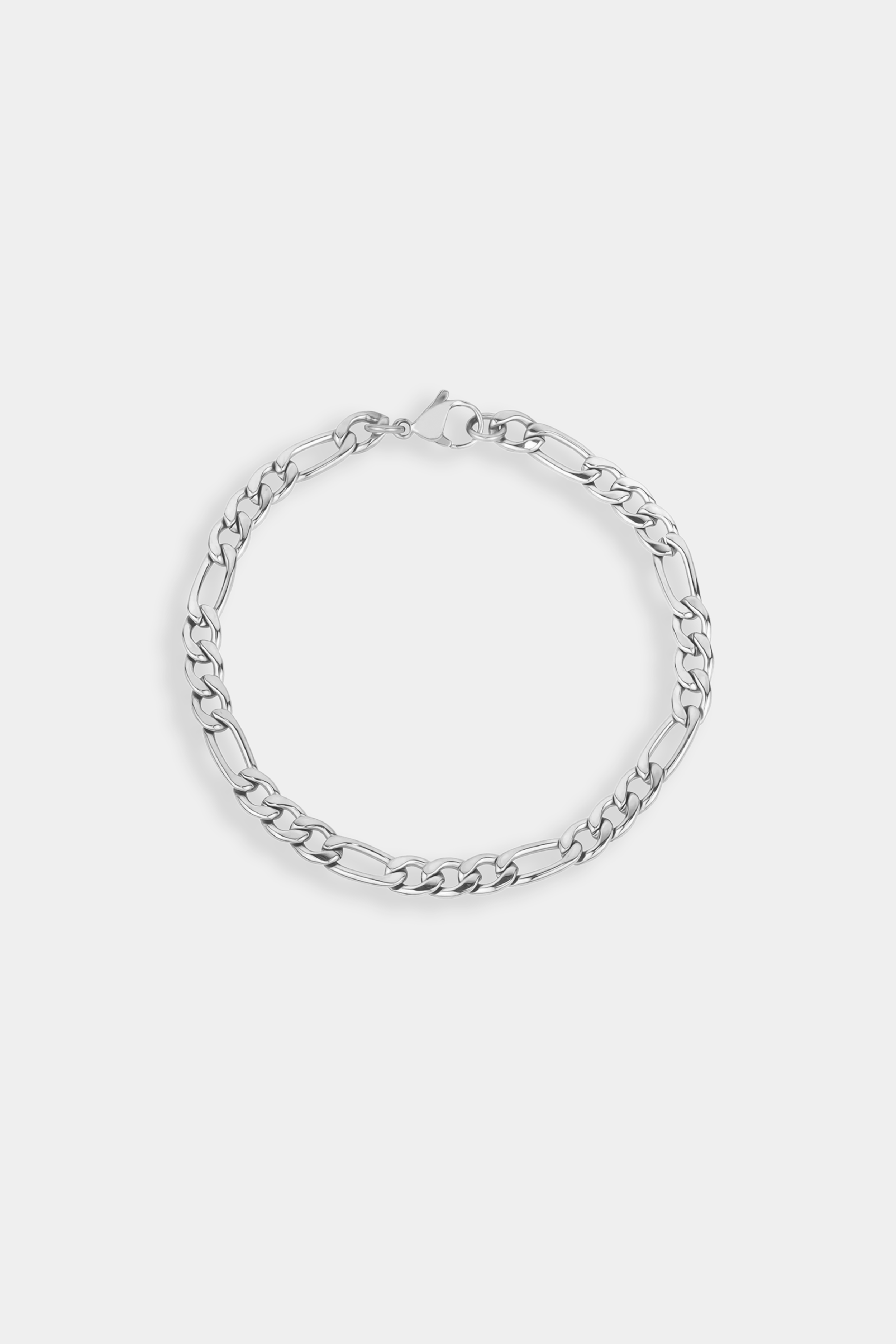 Bold Figaro Link Bracelet in Silver