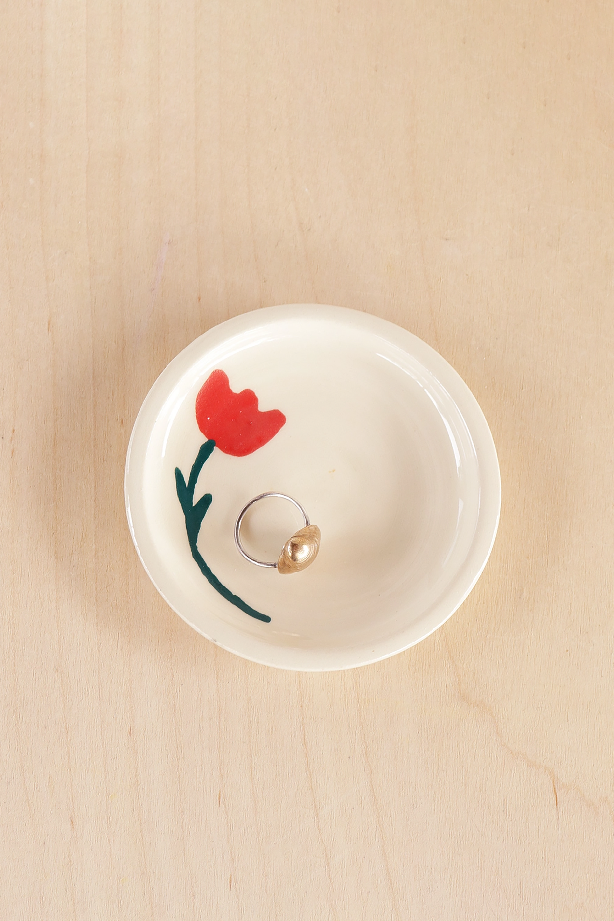 Ceramic Tulip Ring Dish