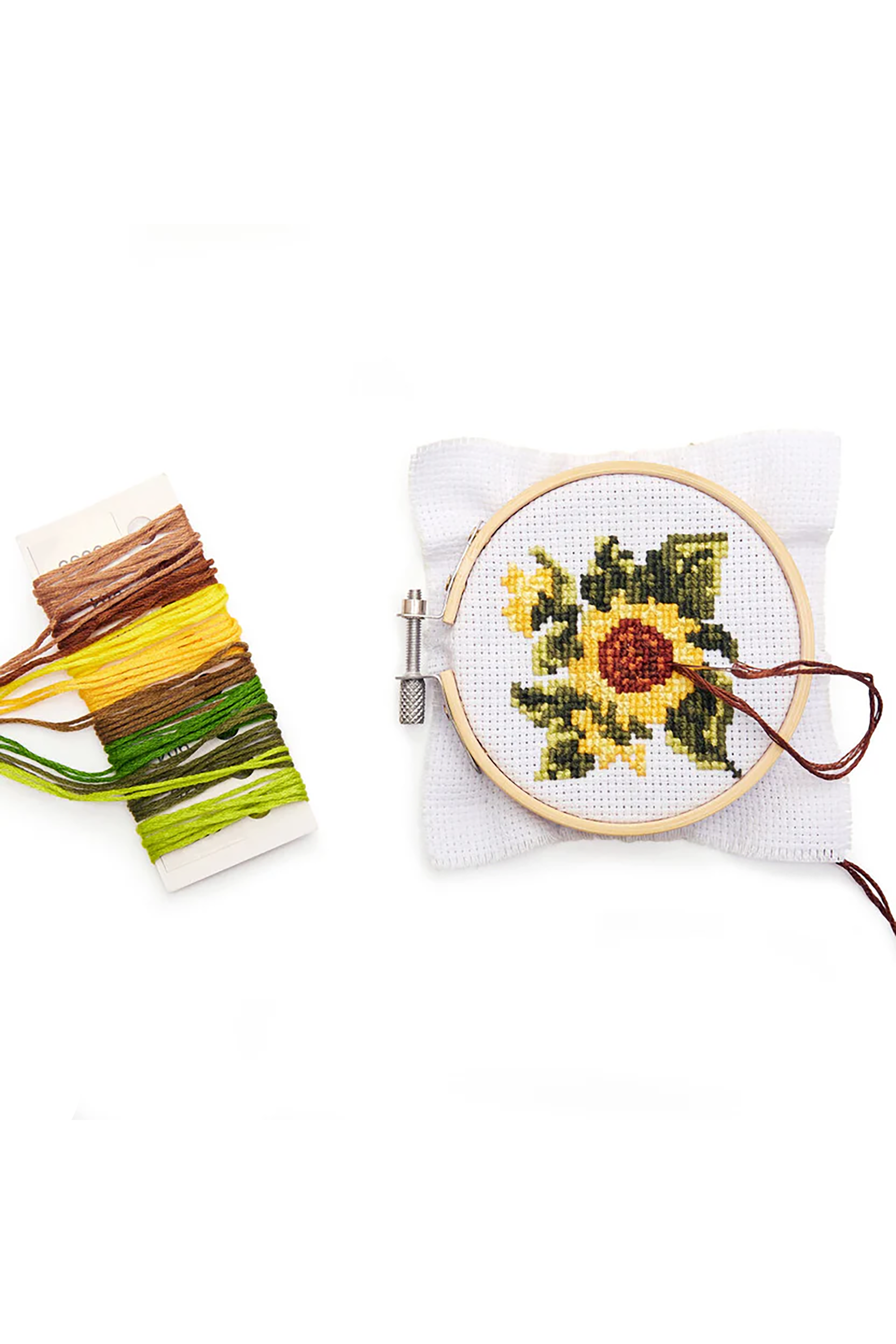 Mini Cross Stitch Sunflower Embroidery Kit