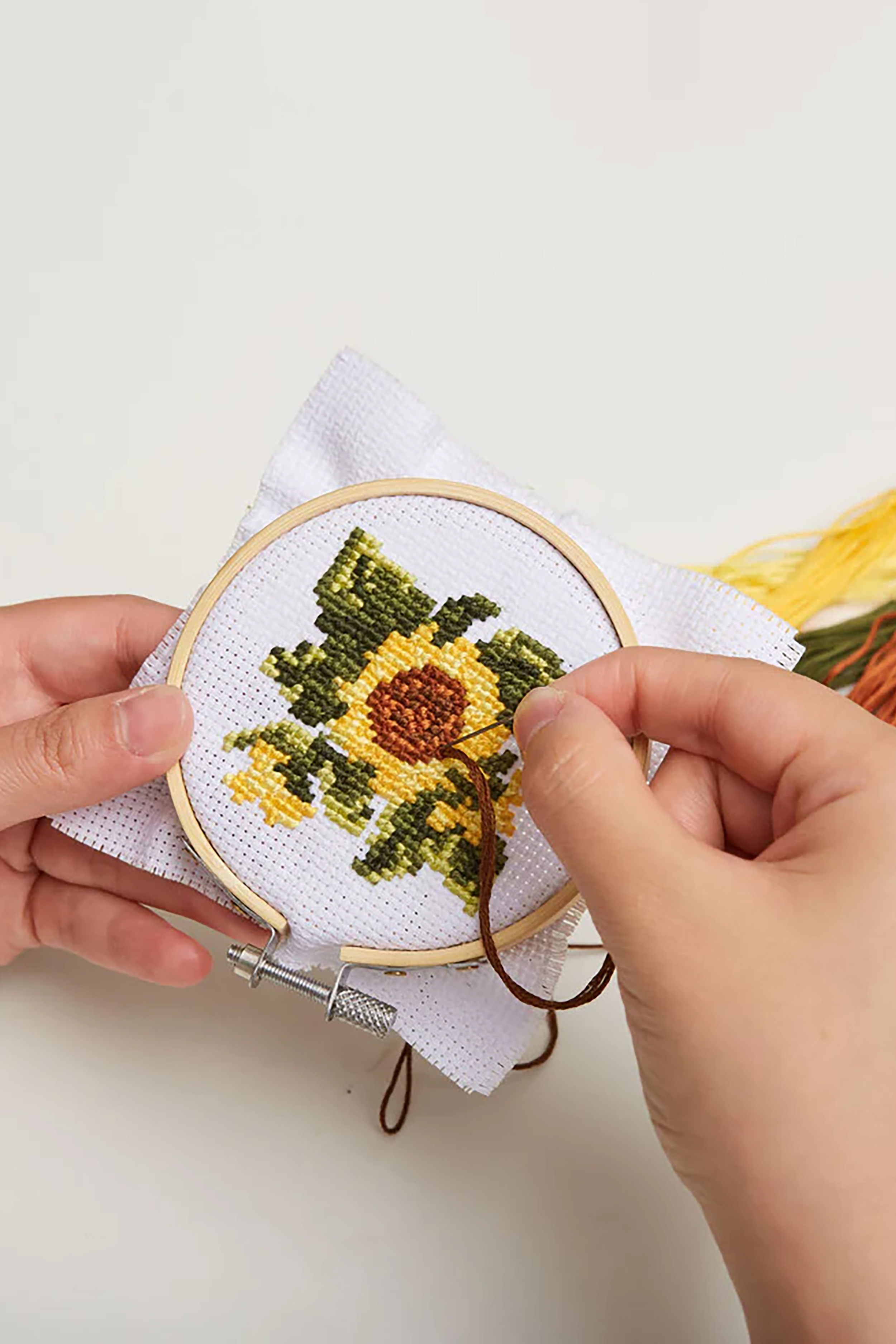 Mini Cross Stitch Sunflower Embroidery Kit