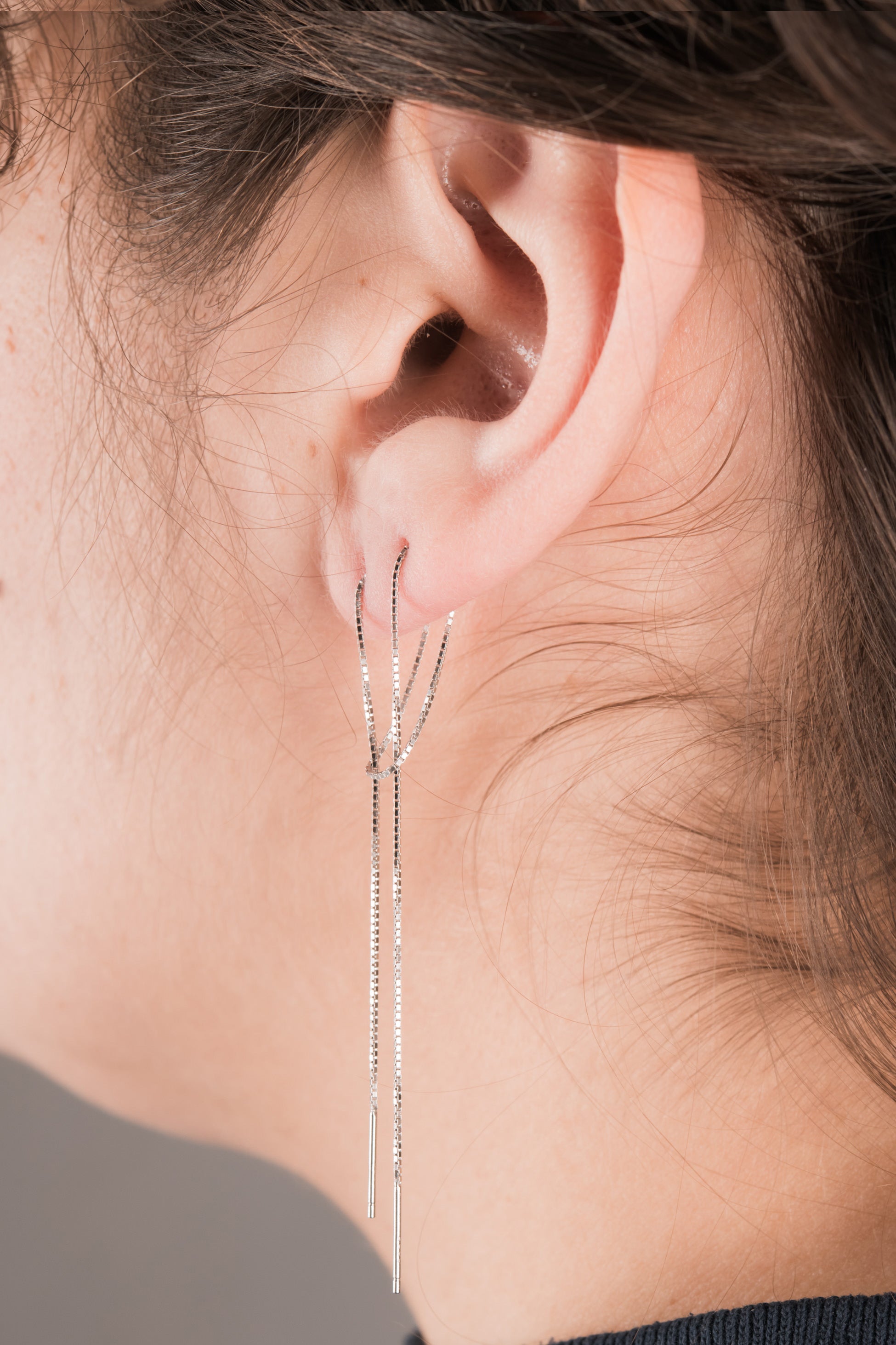 Threader Earring in Sterling Silver - Philistine