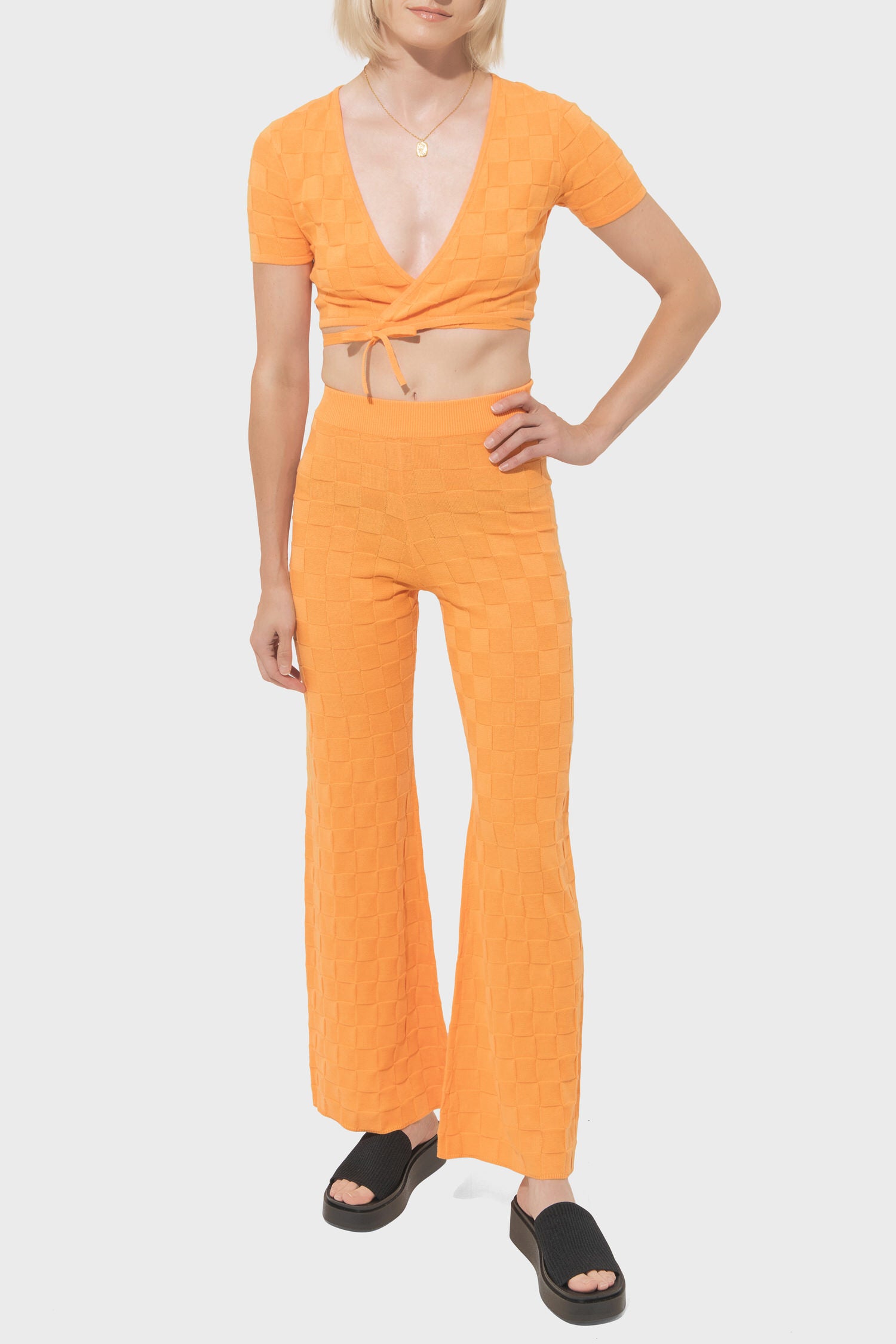 Women's Another Girl Checkerboard Effect Flares