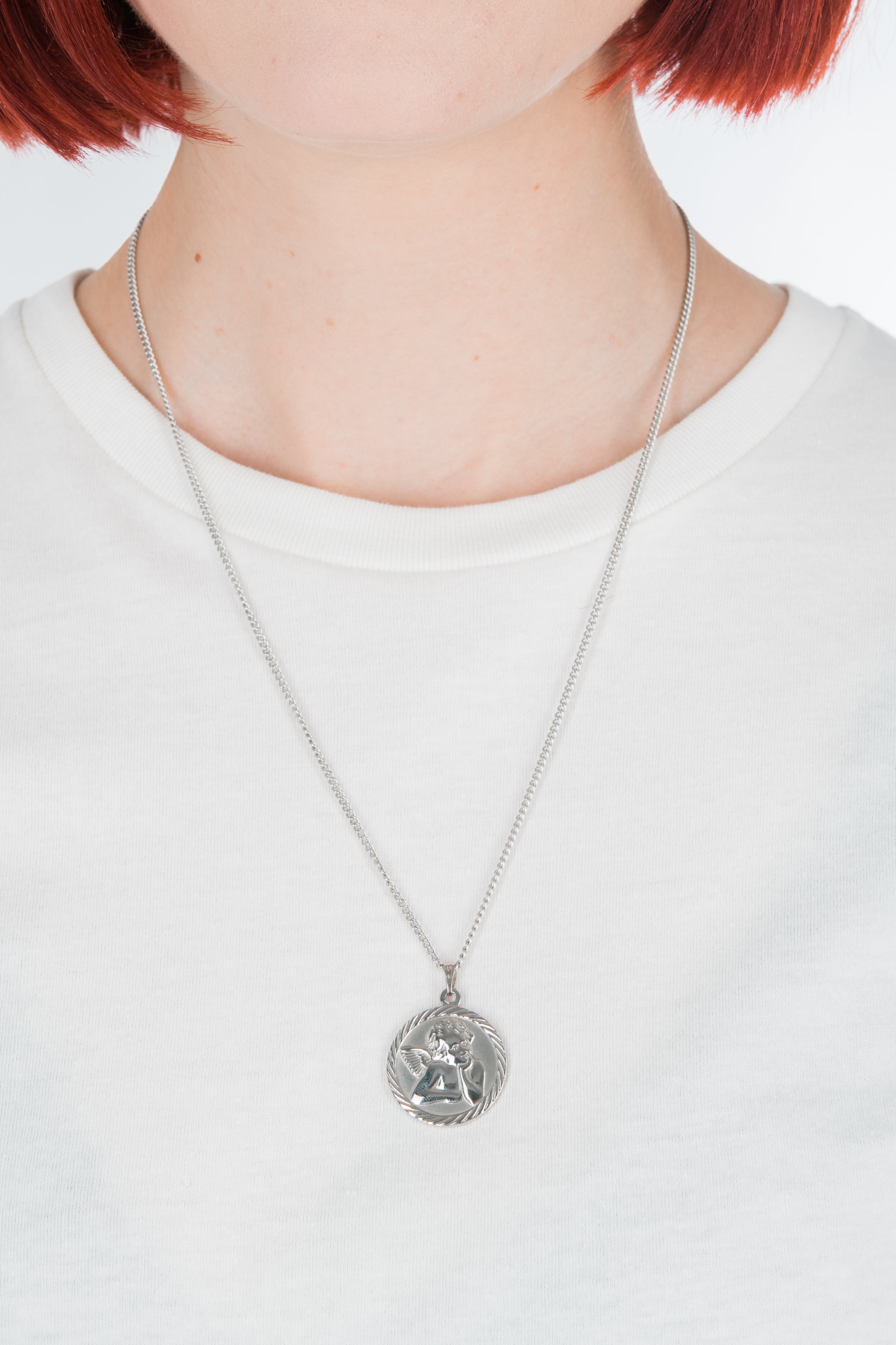 Chained Angel Pendant in Silver - Philistine
