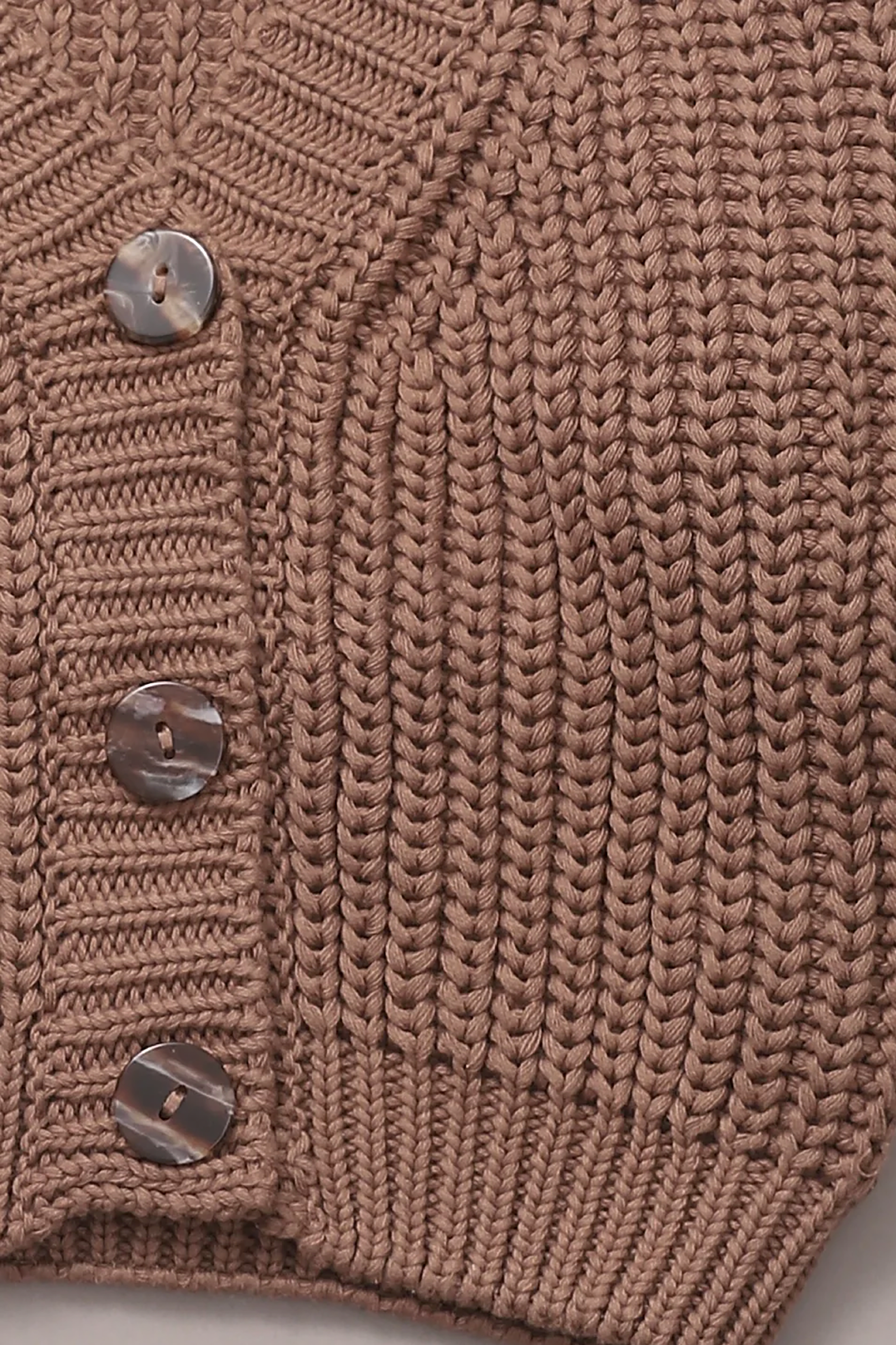 Chunky Knit Cardigan in Sepia