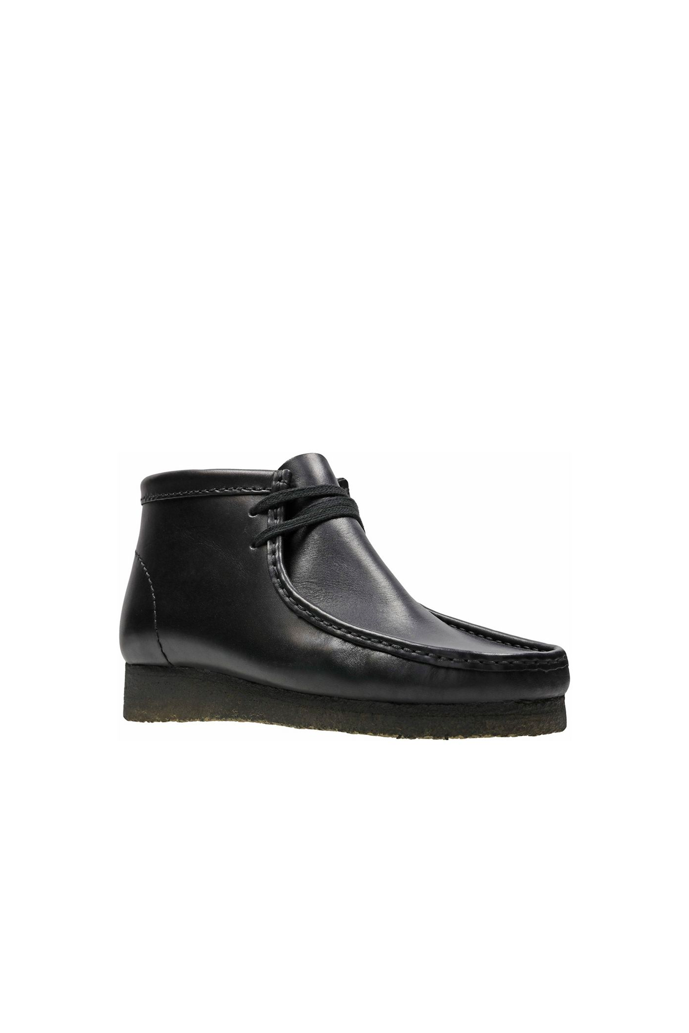 Wallabee Boot in Black Leather