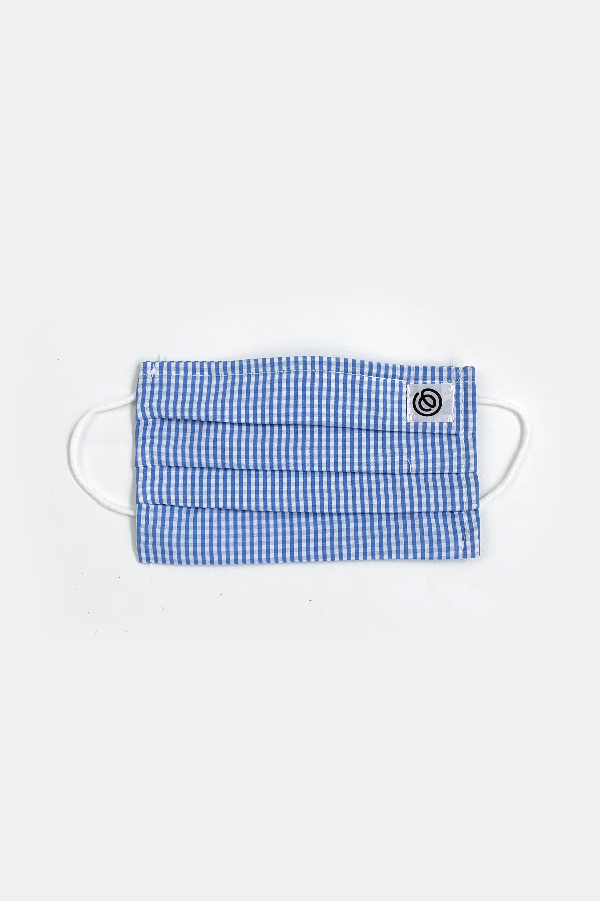 Easy Mondays Pleated Face Mask in Blue Gingham