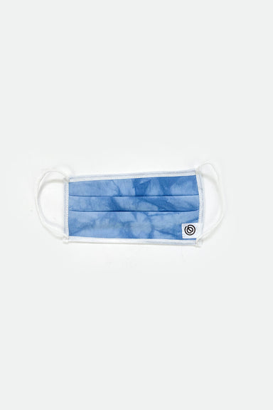 Easy Mondays Pleated Face Mask in Blue Tie Dye