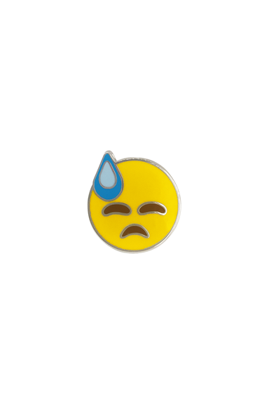 Cold Sweat Emoji Lapel Pin - Philistine