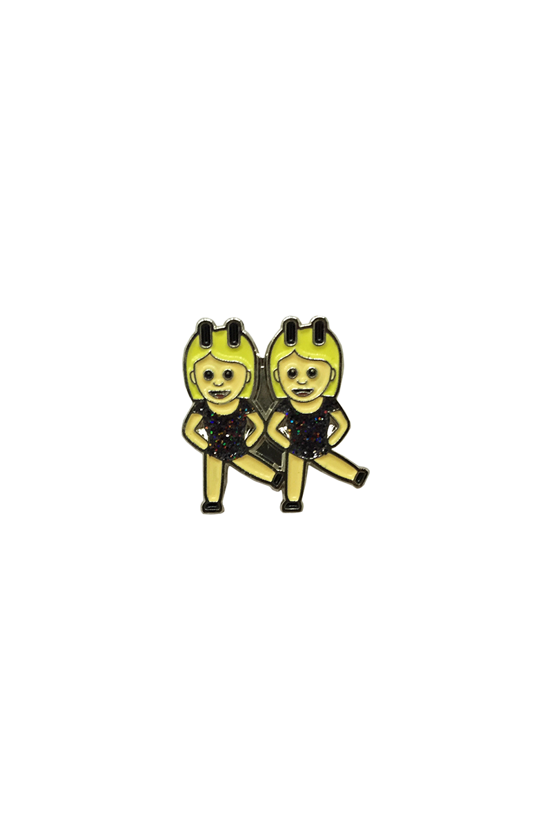 Dancing Twins Emoji Lapel Pin - Philistine