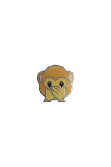 Speak No Evil Monkey Emoji Lapel Pin - Philistine