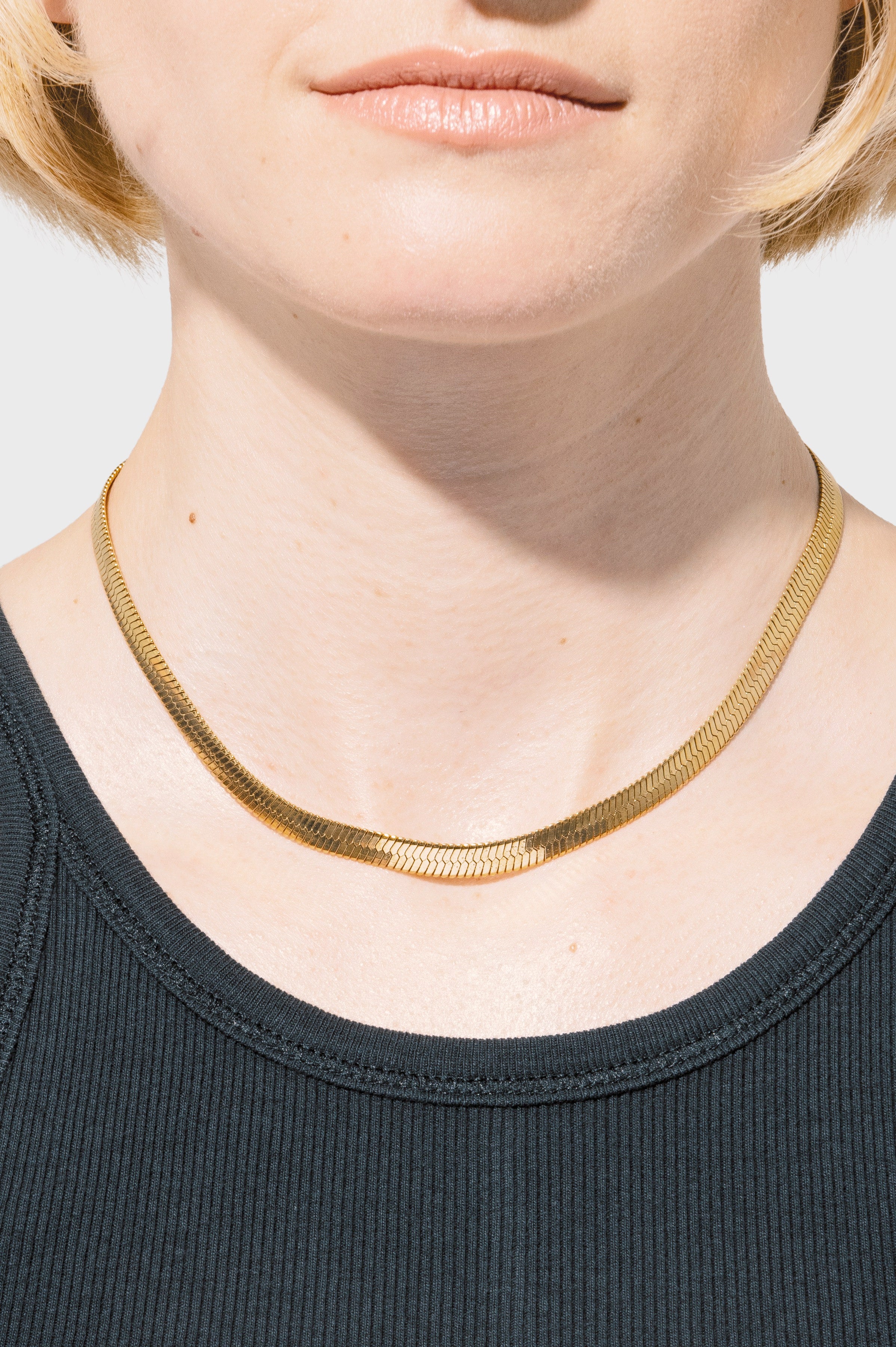 Layering Snake Chain in XL Gold