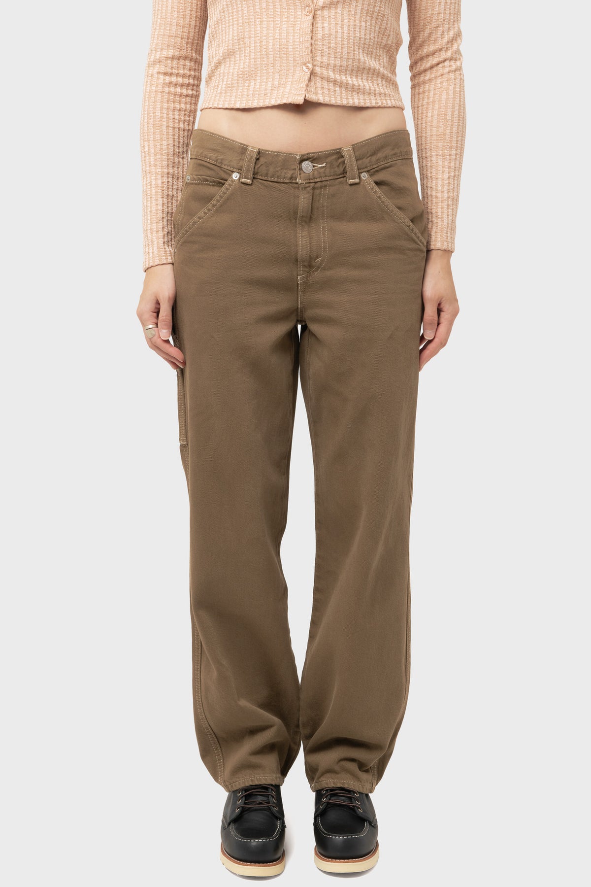 Women's Levi's Dad Utility in Z5820 Brown Garment Dye — Philistine