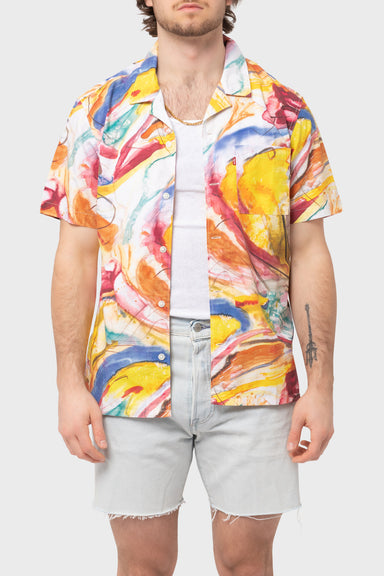 Men's Levi's Sunset Camp Shirt in Art School Print