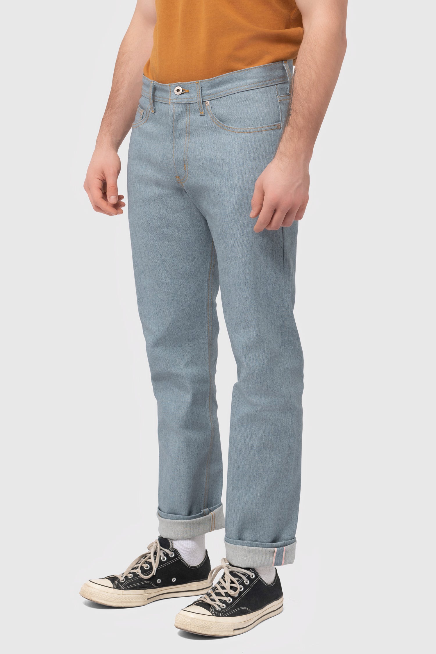 Men's Naked & Famous Weird Guy in Recycled Selvedge Stone Blue
