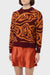 Women's Nice Things Isobars Jacquard Sweater in Wine Red