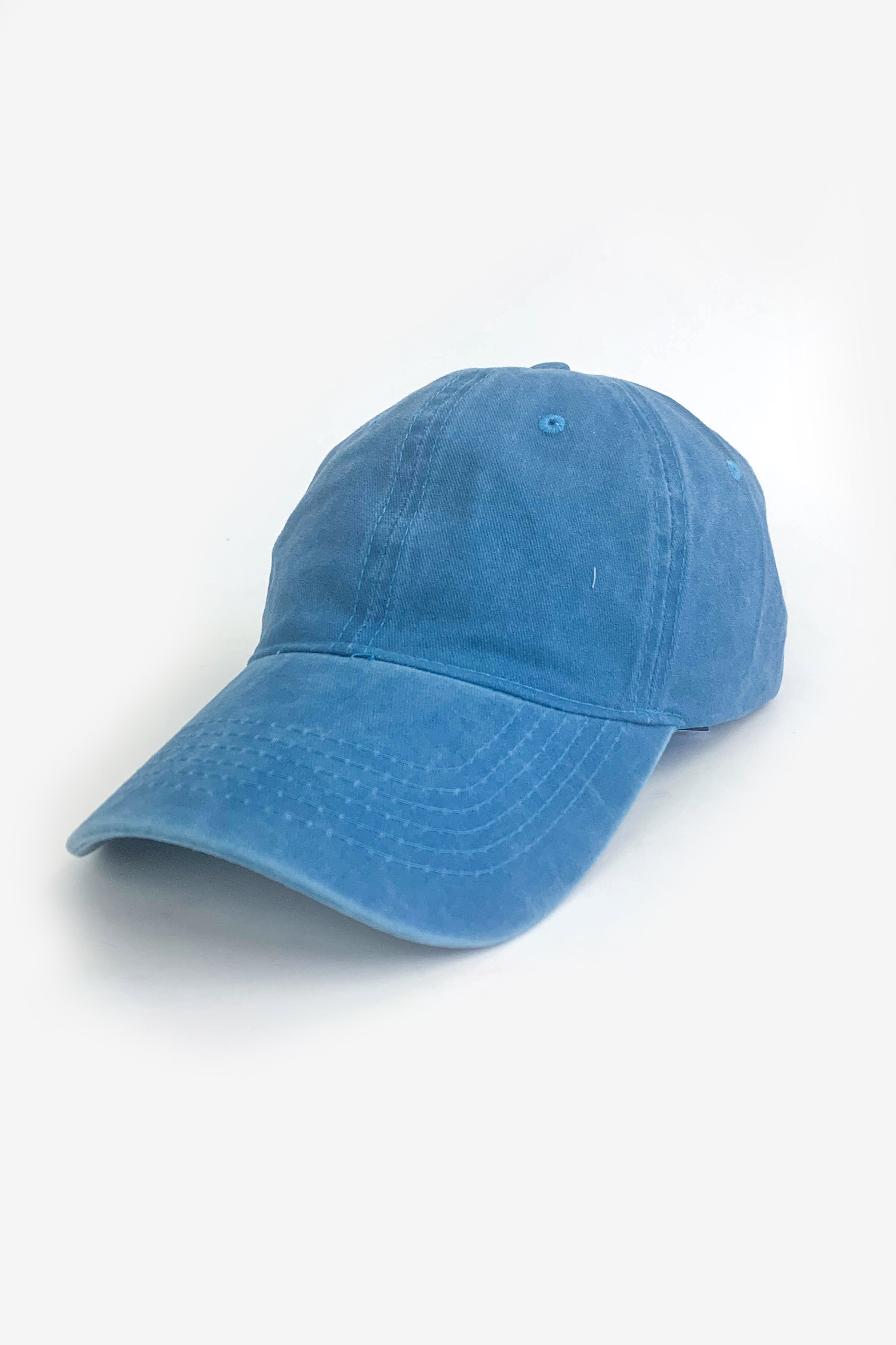 Pigment Dyed Baseball Hat in Cobalt