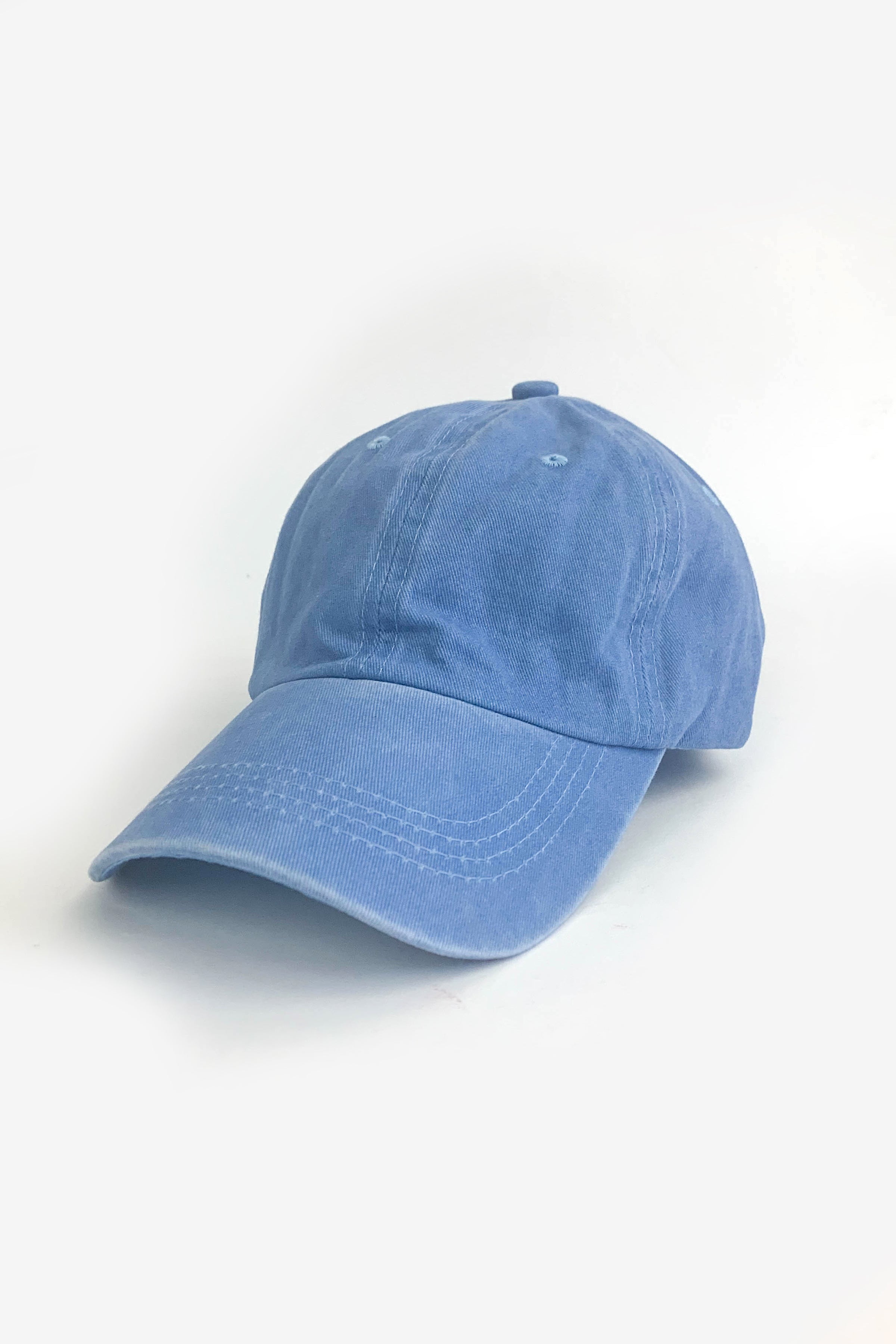 Pigment Dyed Baseball Hat in Powder Blue
