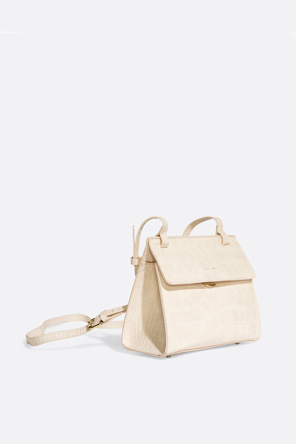 Christy Crossbody in White Croc - Philistine