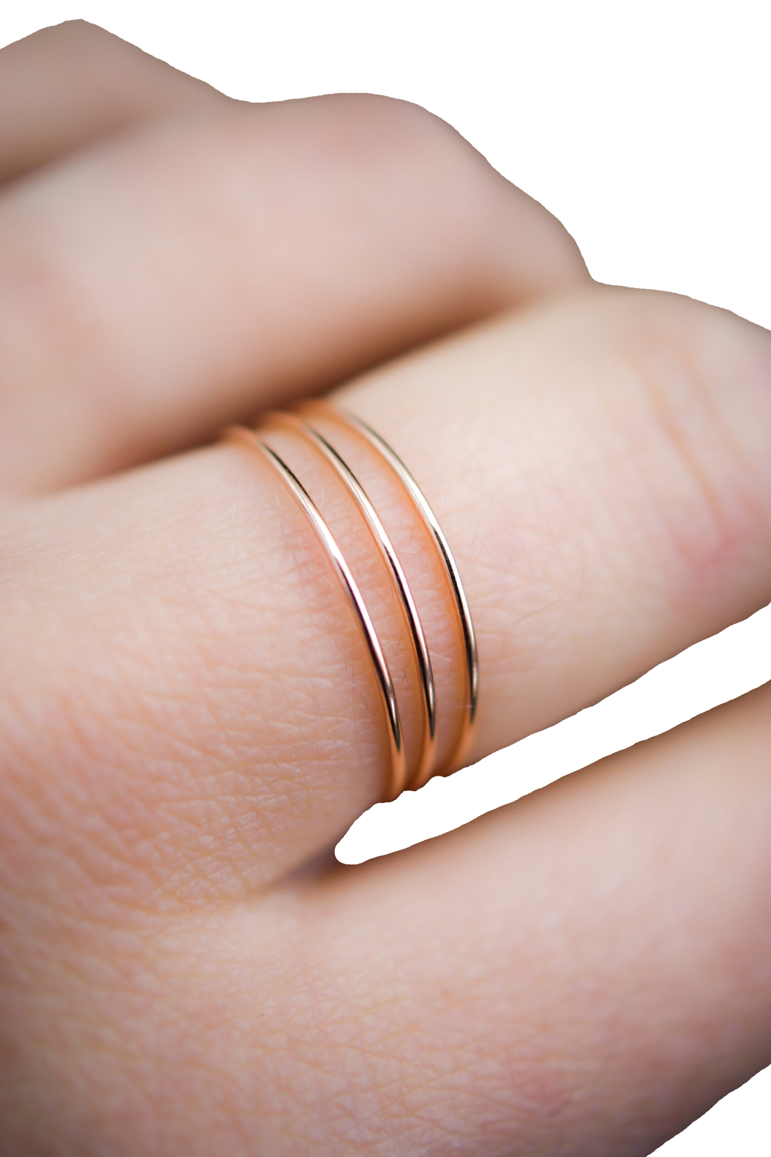 Smooth Thin Stacker in Rose Gold
