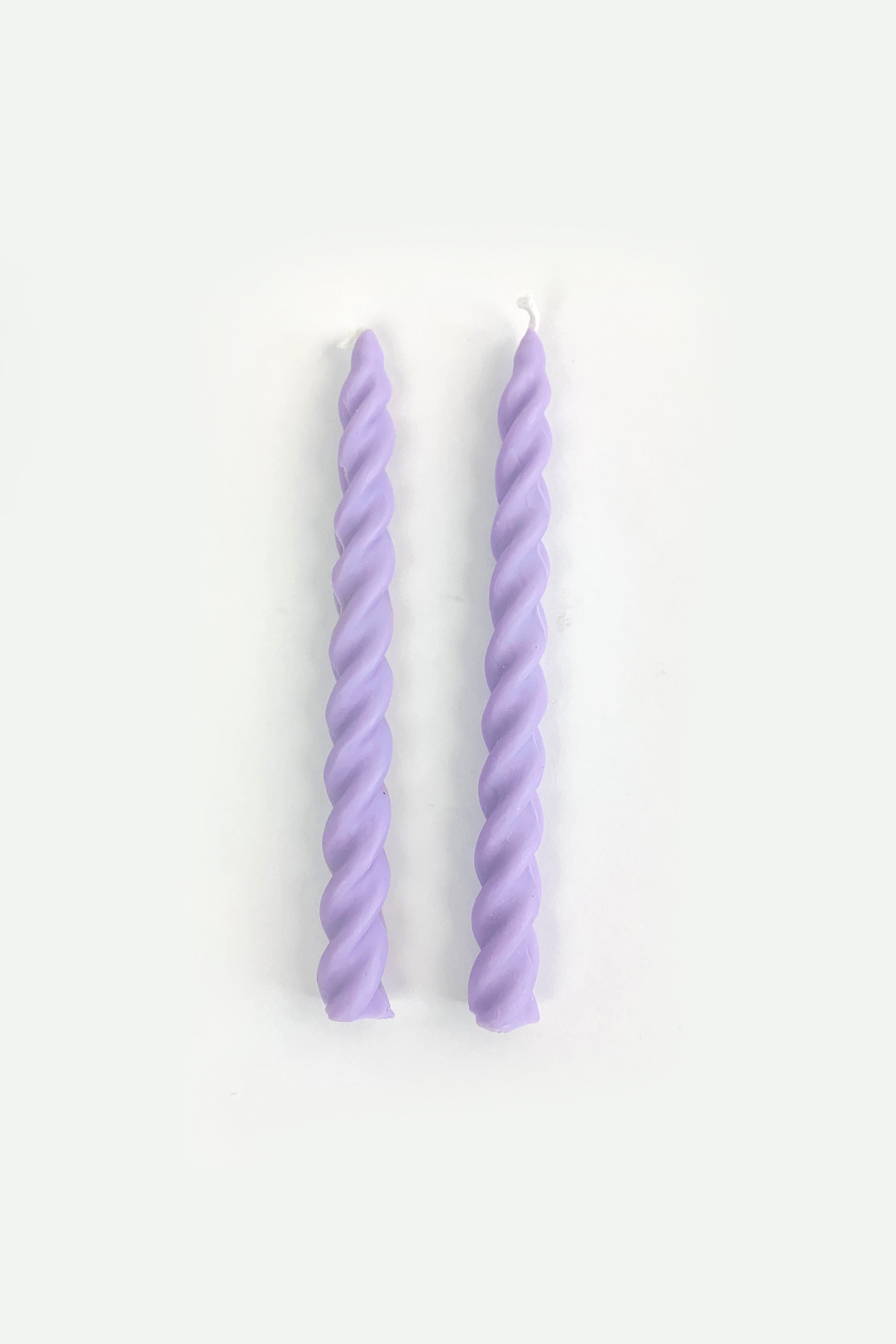 Twisted Taper Candle in Lavender