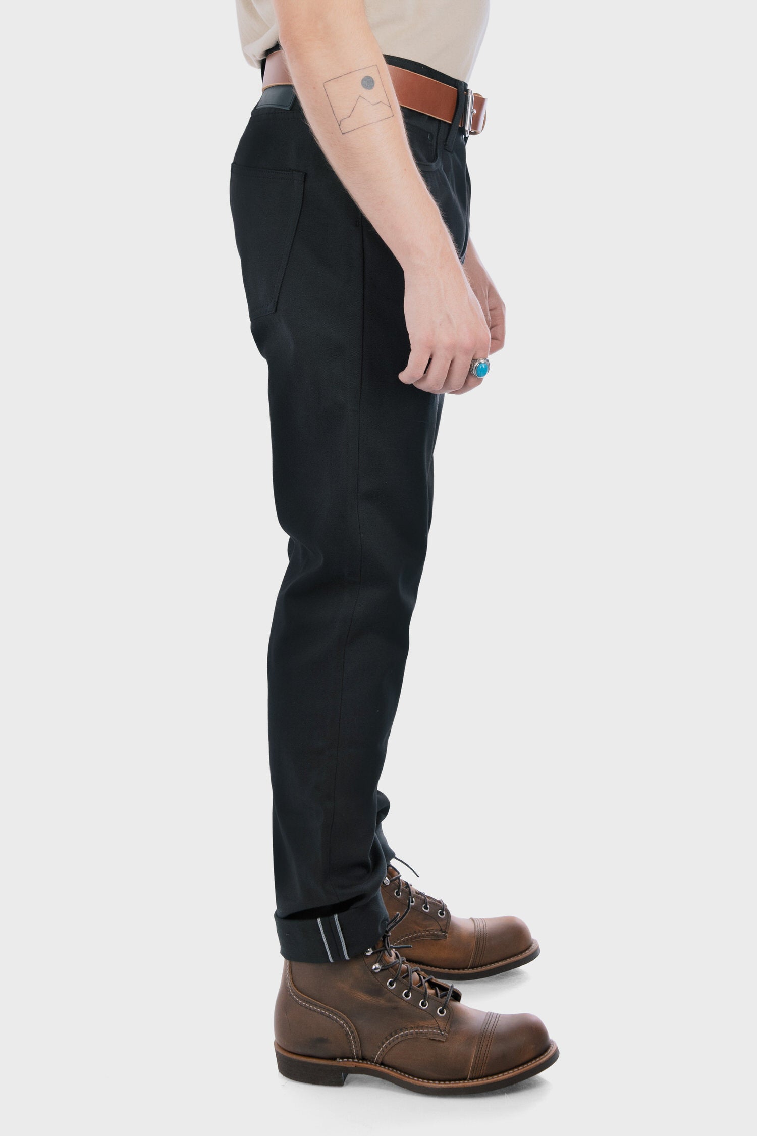 Unbranded Relaxed Tapered Fit Chino in Black
