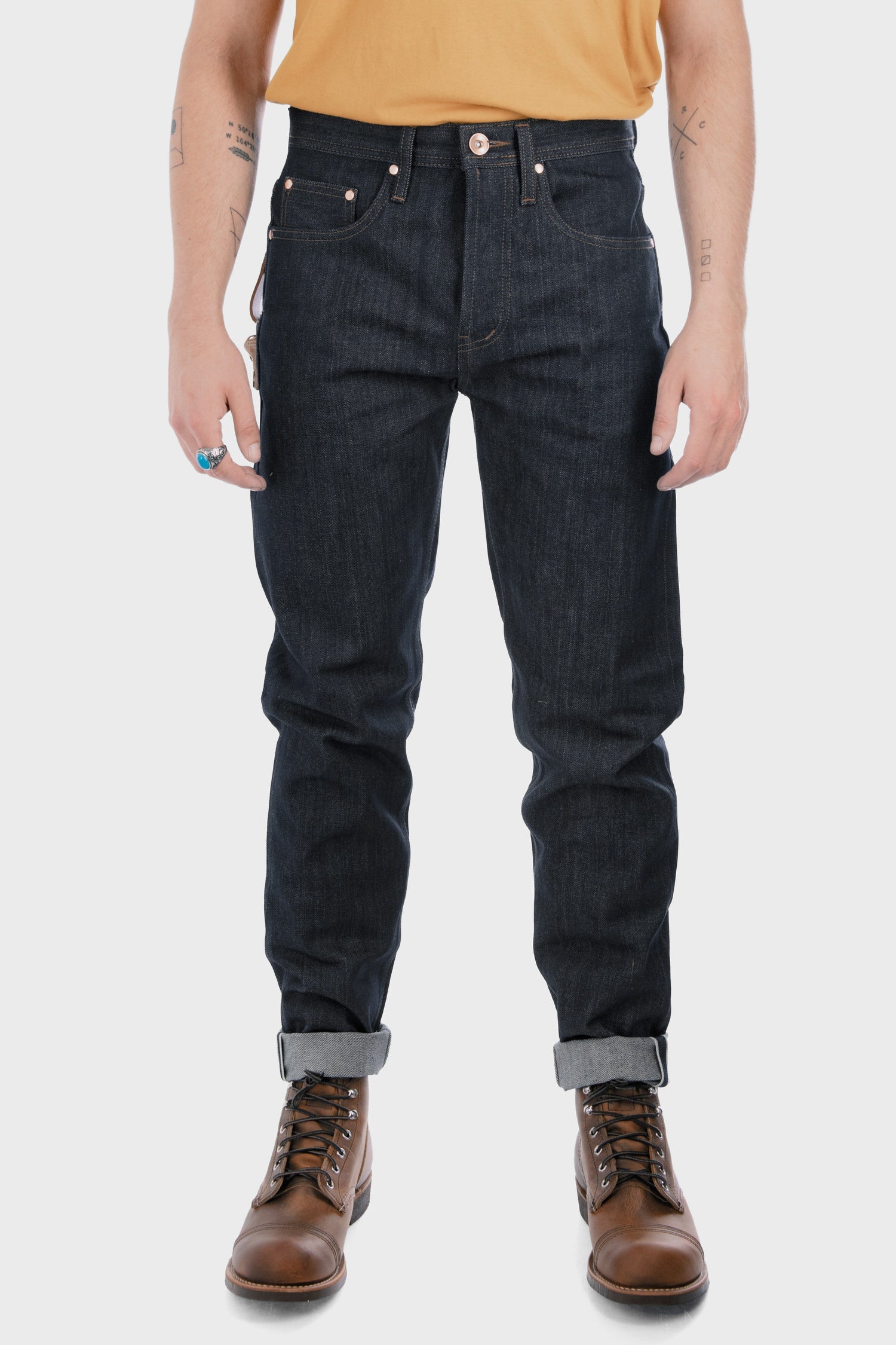 Men's Unbranded Brand Relaxed Tapered Fit in Indigo Selvedge — Philistine