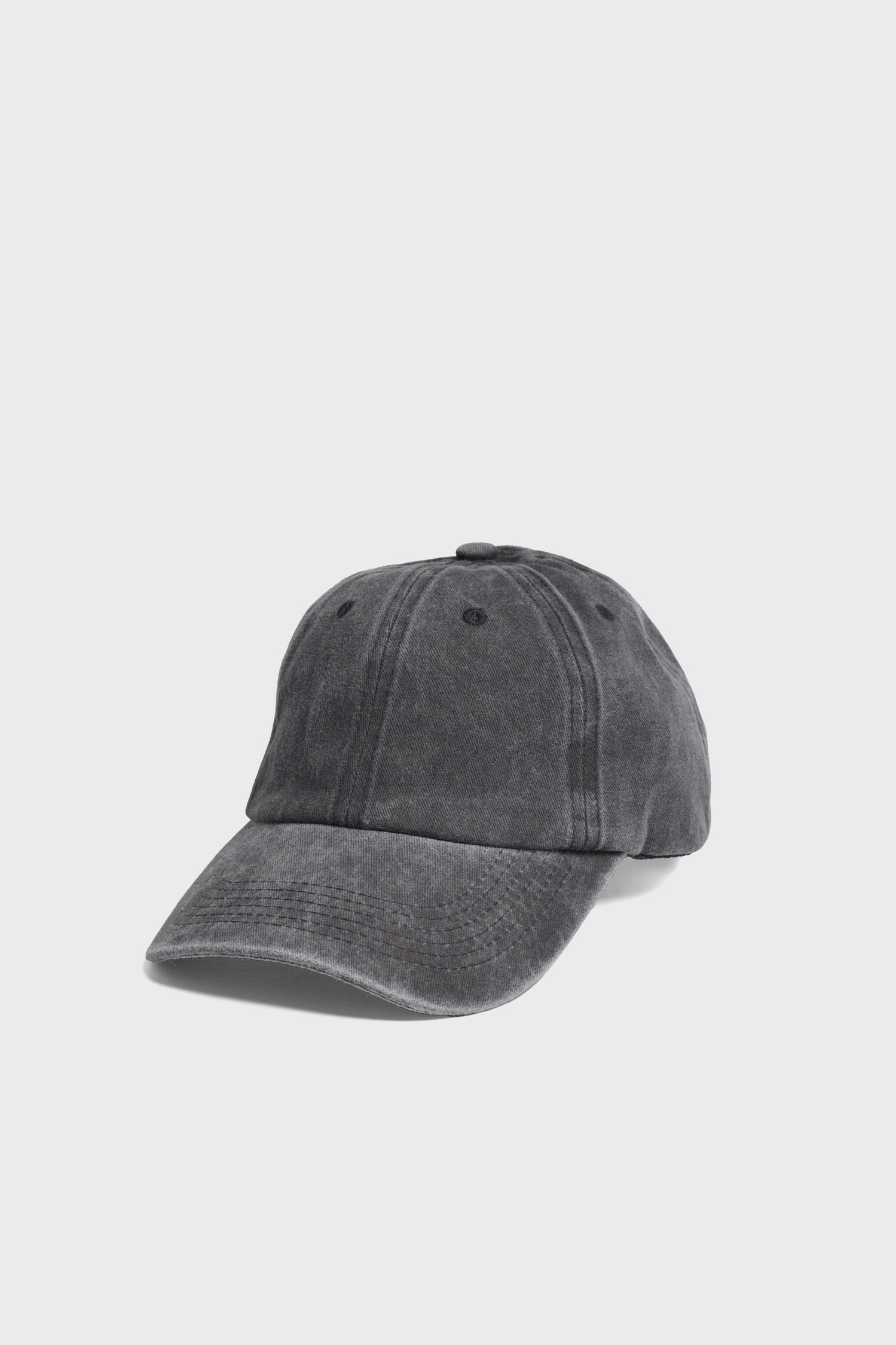 Pigment Dyed Baseball Hat in Black