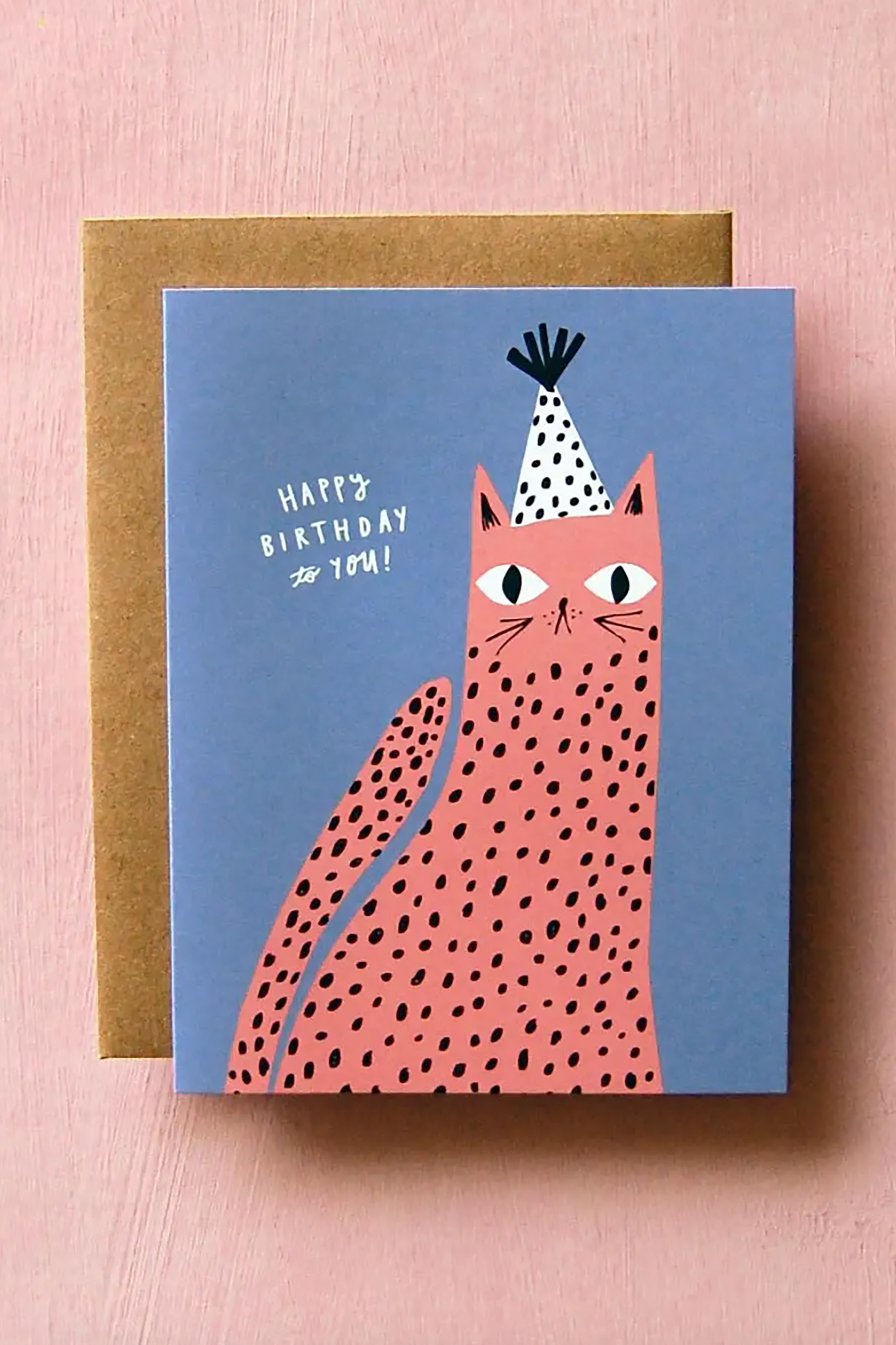 Spotted Cat Birthday Card